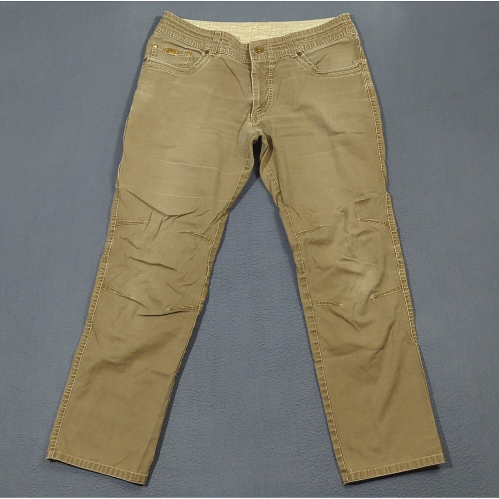 Kuhl Kanvus Jean Pants Men's 35x32 Fits 35x30 Brown Outdoor Hiking Camping